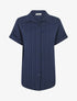 Chemise texturée à manches courtes - Marine - 1