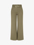 Pantalon uni ceinturé - Kaki - 1