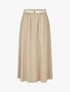 Jupe longue unie droite - Beige - 1