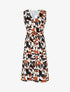 Robe midi droite sans manches imprimé triangles - Noir - 4