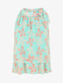 Top en voile superposé imprimé fantaisie - Vert d&