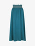 Jupe longue fluide taille haute élastiquée - Bleu canard - 4