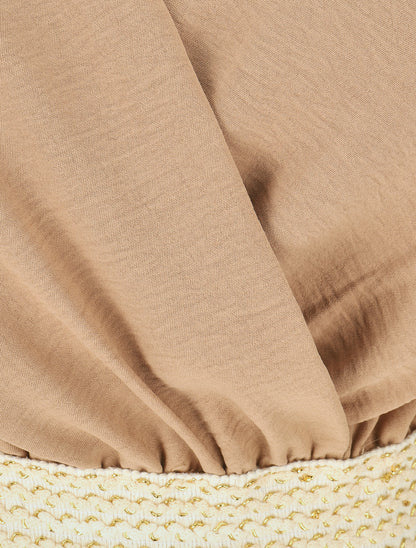 Robe mi-longue évasée sans manches - Beige foncé - 3