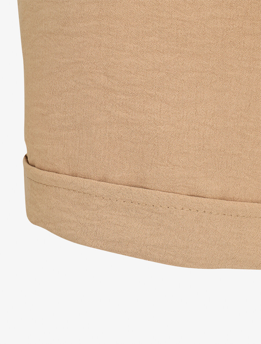 Short uni à revers - Camel - 3
