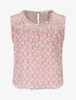 Top ample sans manches imprimé mosaïque - Rose - 4