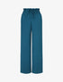 Pantalon ample à taille élastiquée - Bleu canard - 1