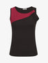 Top droit sans manches bicolore - Noir/bordeaux - 1