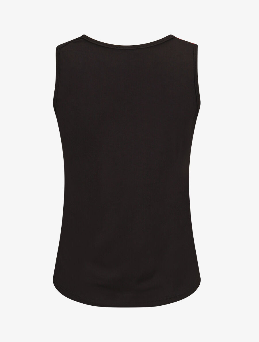 Top droit sans manches bicolore - Noir/bordeaux - 2