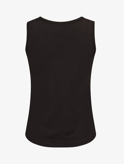 Top droit sans manches bicolore - Noir/bordeaux - 2