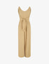 Combinaison ample sans manches à noeud - Beige - 1