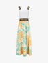 Robe longue à bretelles imprimé tropical - Vert d&