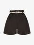 Short ample taille haute élastiquée - Noir - 1