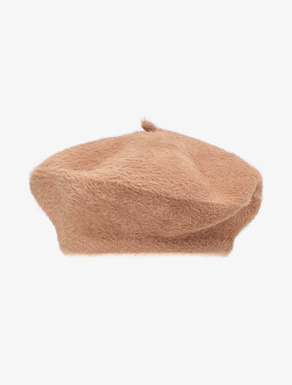 Béret duveteux - Camel - 2