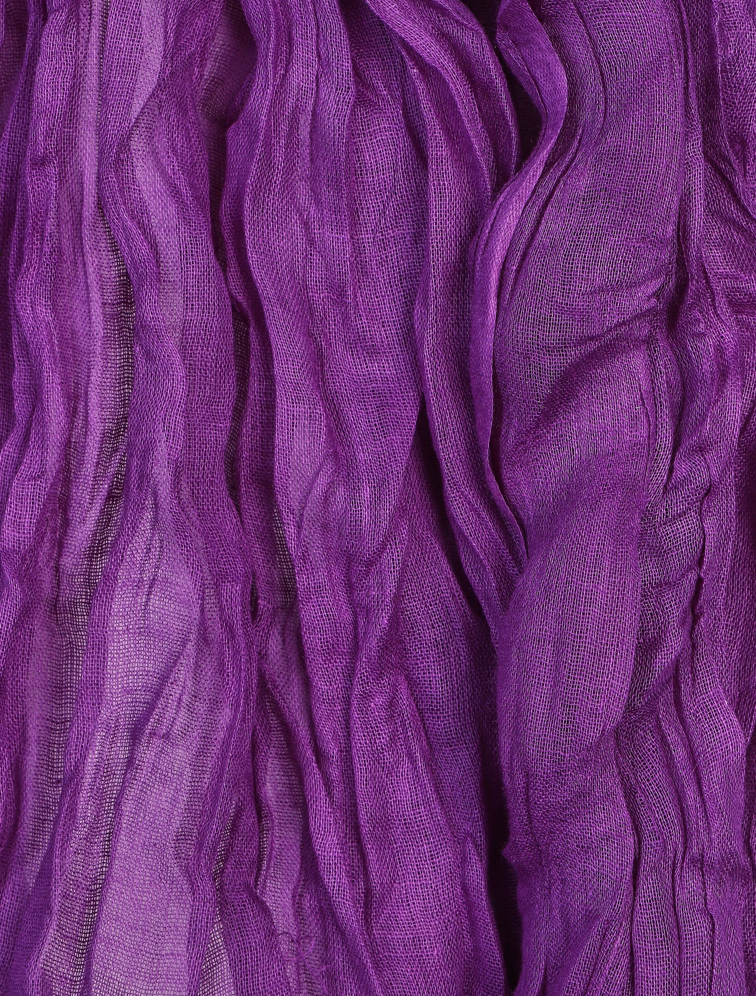 Foulard en coton effet froissé - Violet - 3