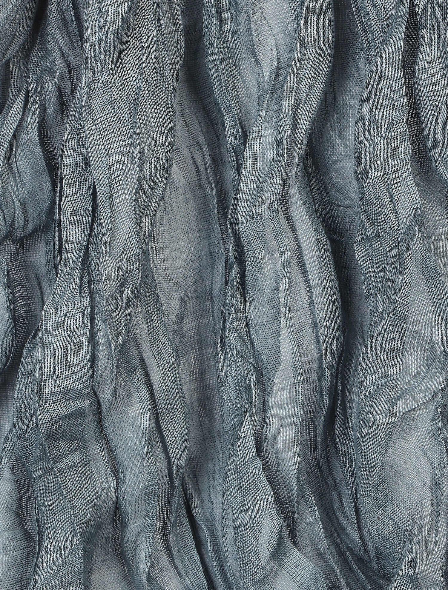 Foulard en coton effet froissé - Gris - 3