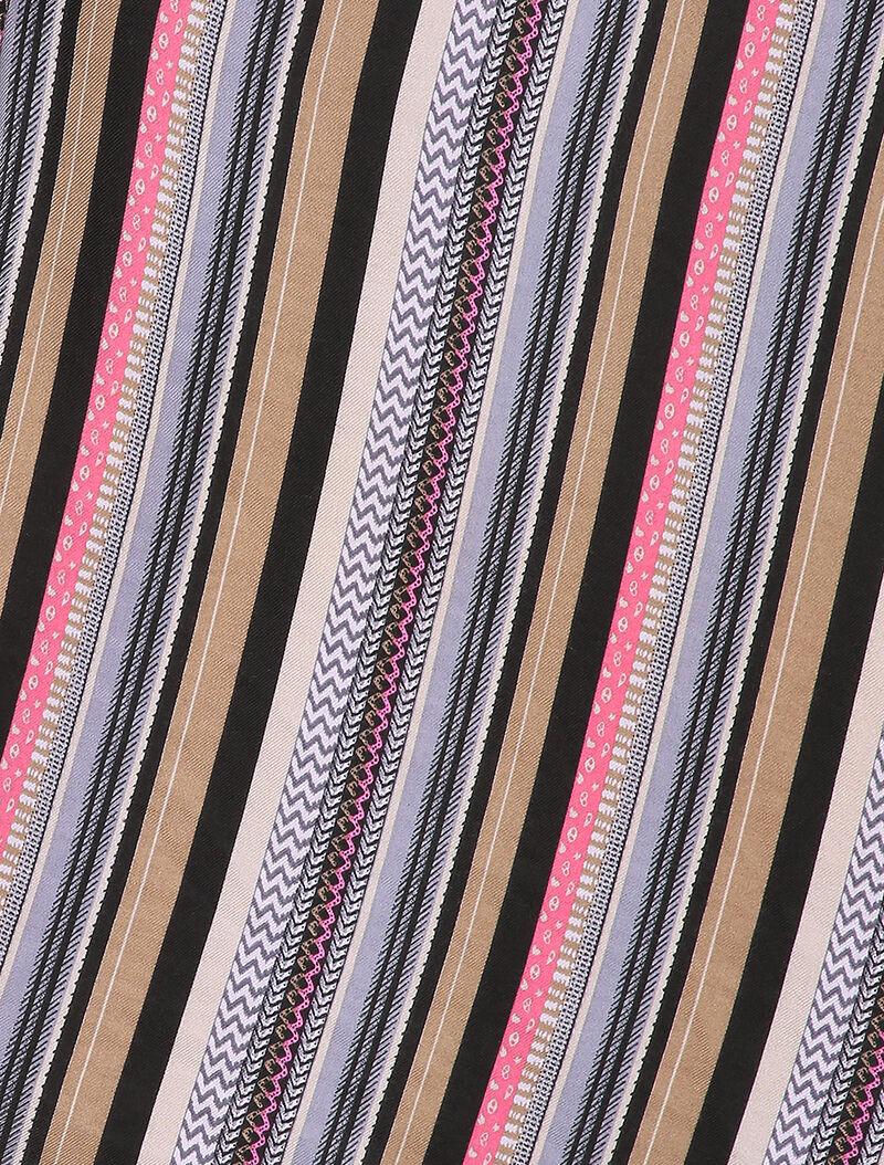 Echarpe à imprimé rayures stylisées - Gris foncé - 2