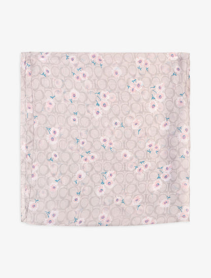 Foulard imprimé pâquerettes - Gris - 2