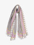 Foulard en soie mélangée imprimé pois stylisés - Gris - 4