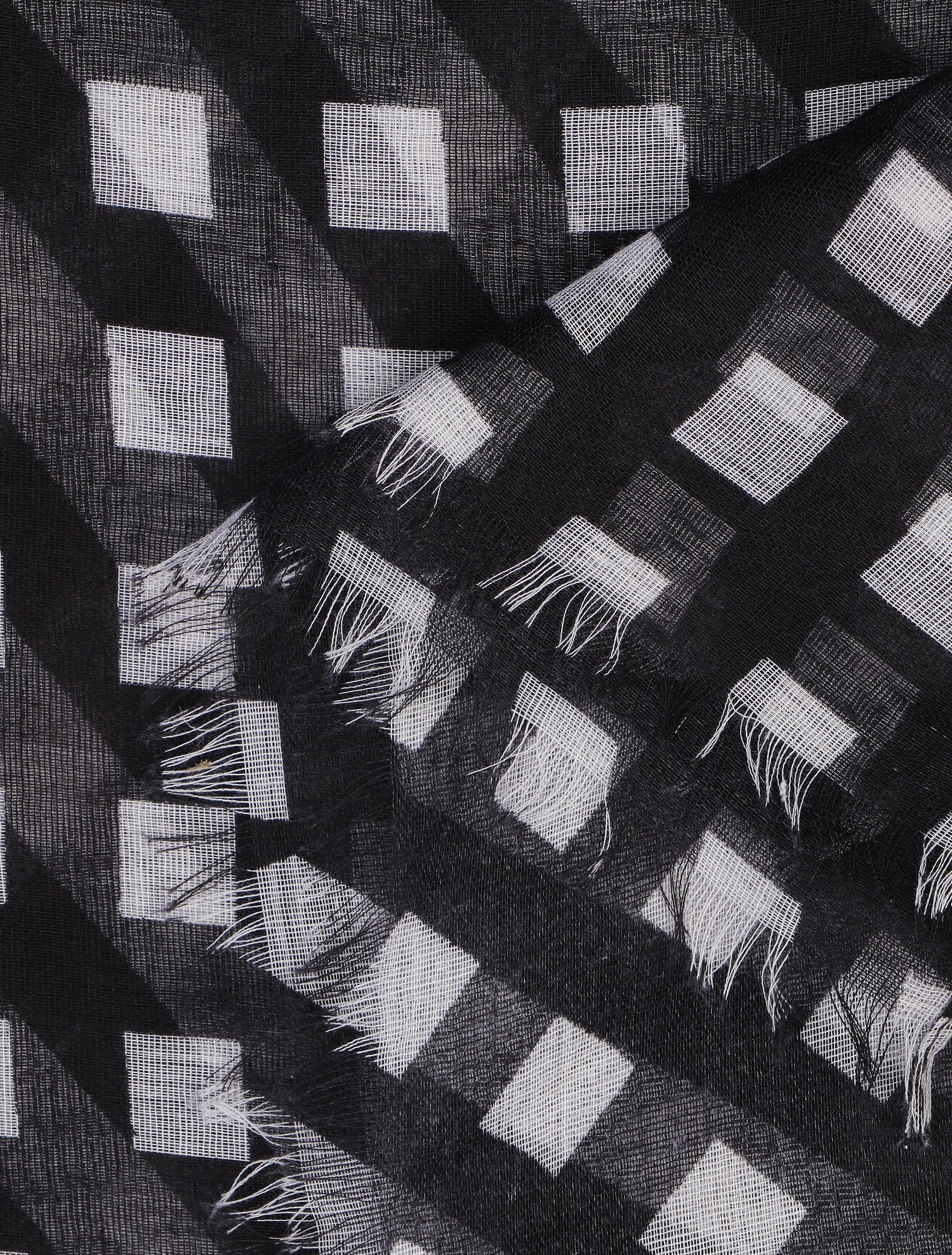 Foulard à carreaux - Noir/blanc - 3