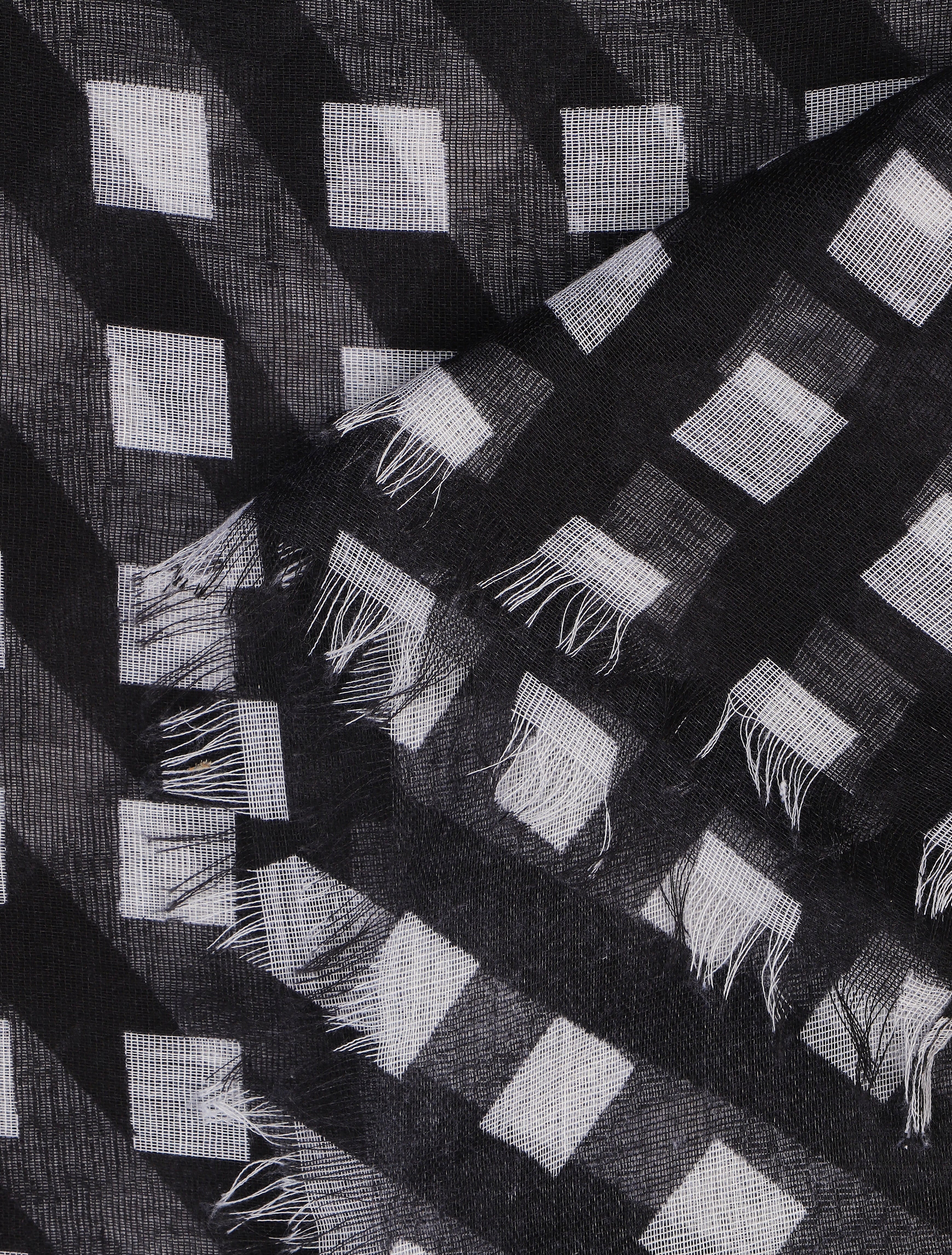 Foulard à carreaux - Noir/blanc - 3