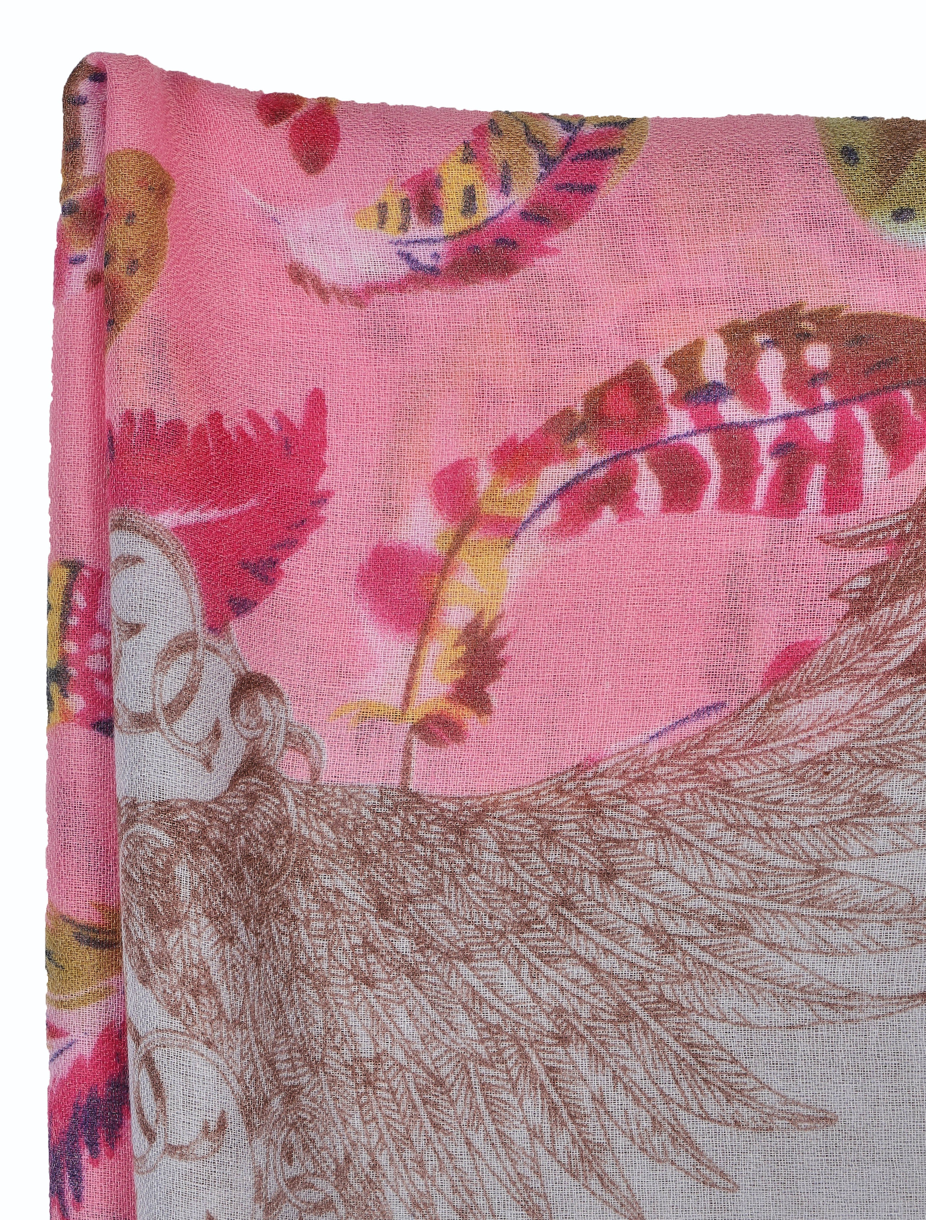 Foulard imprimé papillons - Rose - 3