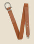Ceinture bi-matière à boucle classique - Camel - 3