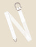 Ceinture bi-matière à boucle classique - Blanc - 1