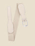 Ceinture bi-matière à détail cloutés - Beige - 1