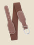 Ceinture bi-matière à détail cloutés - Marron - 3