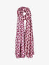 Foulard à imprimé pois stylisé et lamé - Rose - 1
