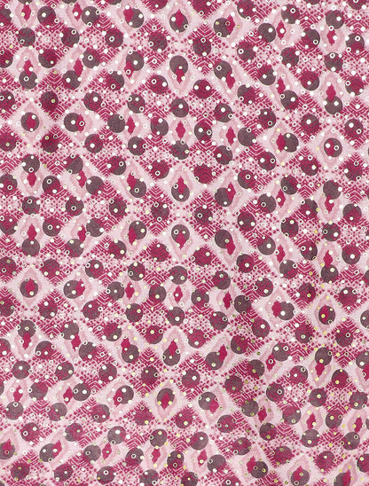 Foulard à imprimé pois stylisé et lamé - Rose - 2