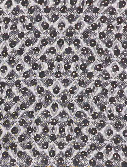 Foulard à imprimé pois stylisé et lamé - Noir - 2