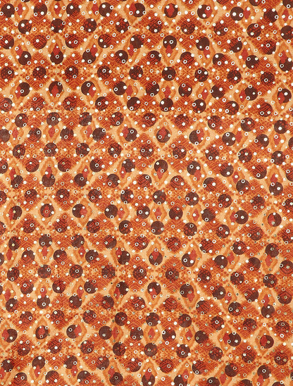 Foulard à imprimé pois stylisé et lamé - Orange - 2