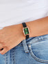 Montre carrée à bracelet en simili - Noir - 1