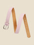 Ceinture en simili effet tressé - Rose - 3