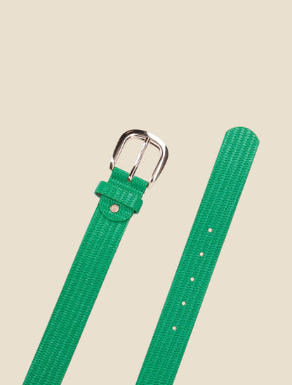 Ceinture en simili effet tressé - Vert - 2