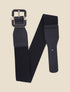 Ceinture stretch en simili à boucle carrée - Noir - 3