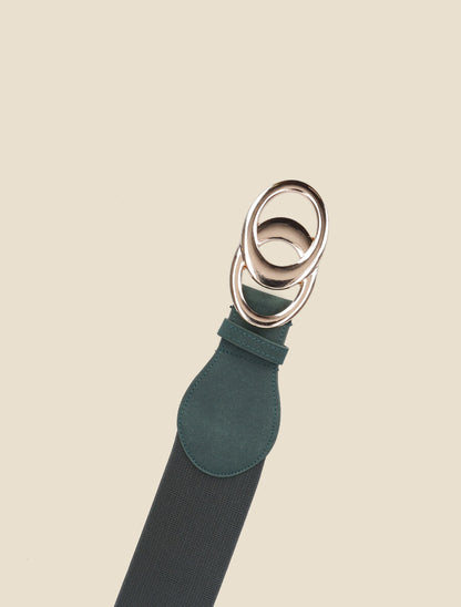 Ceinture à double boucles métalliques - Vert - 2