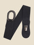 Ceinture effet python à boucle ovale - Noir - 1
