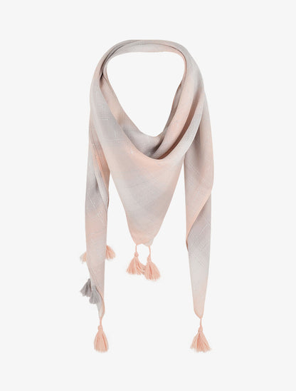 Foulard irisé à carreaux - Rose - 4