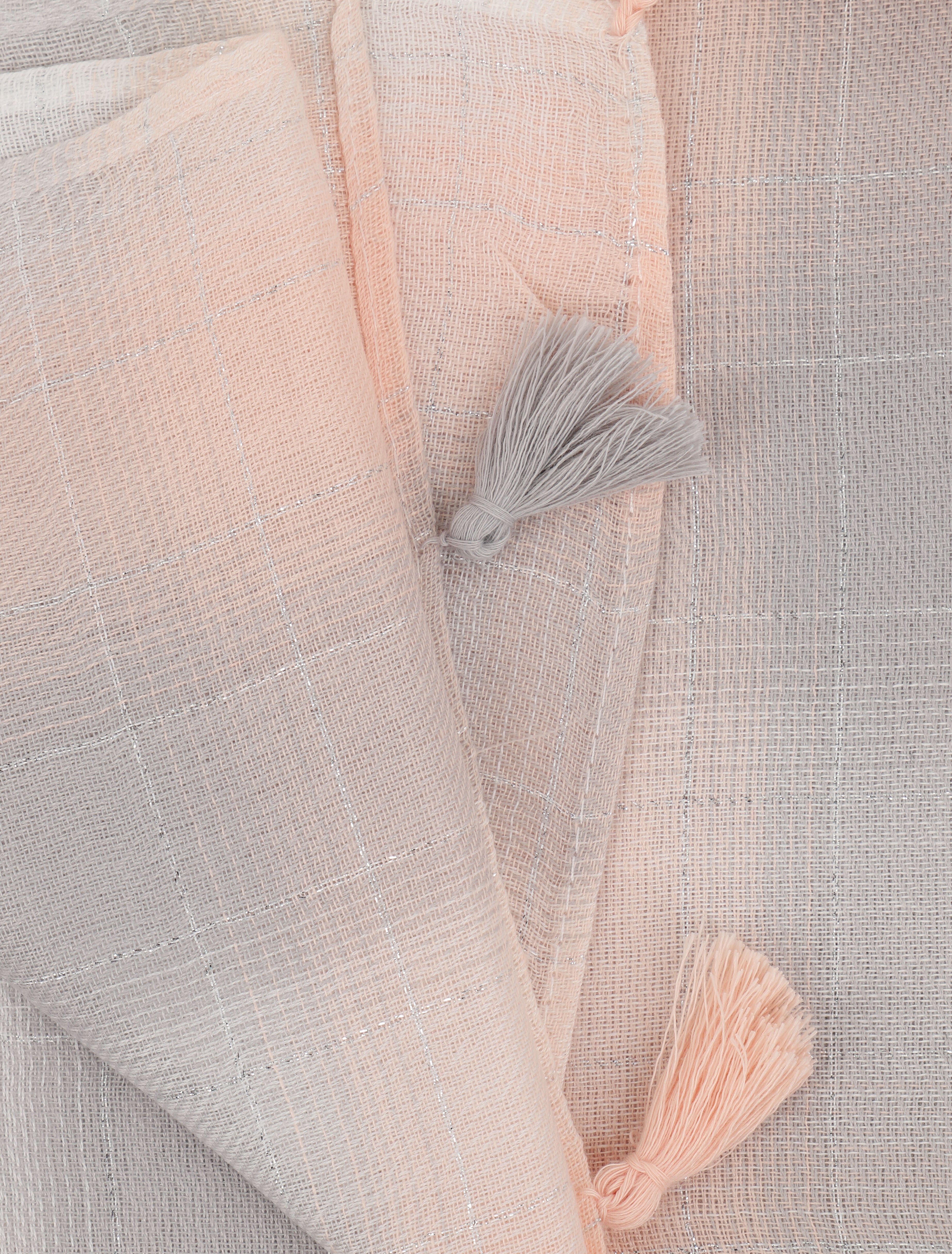 Foulard irisé à carreaux - Rose - 3