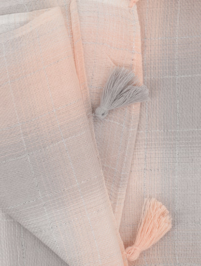 Foulard irisé à carreaux - Rose - 3