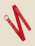 Ceinture élastiquée effet croco - Rouge - 3
