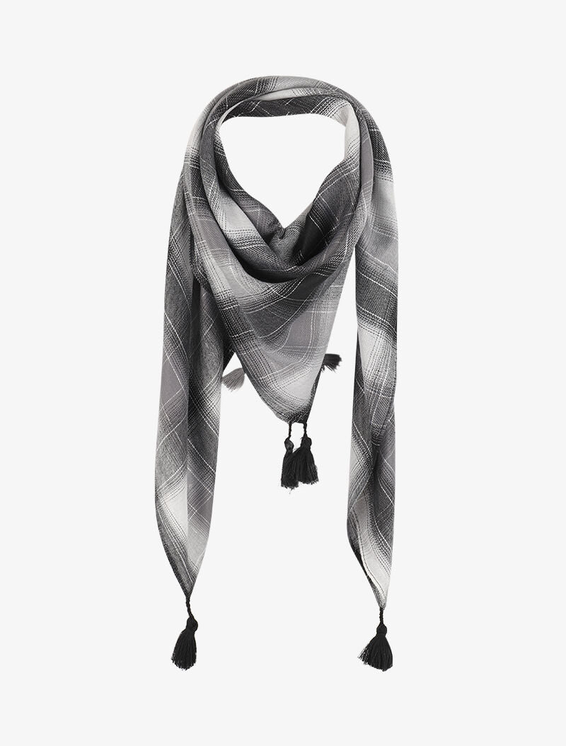 Foulard irisé à carreaux - Noir - 4