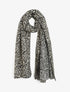 Foulard à imprimé feuilles irisées - Beige - 4