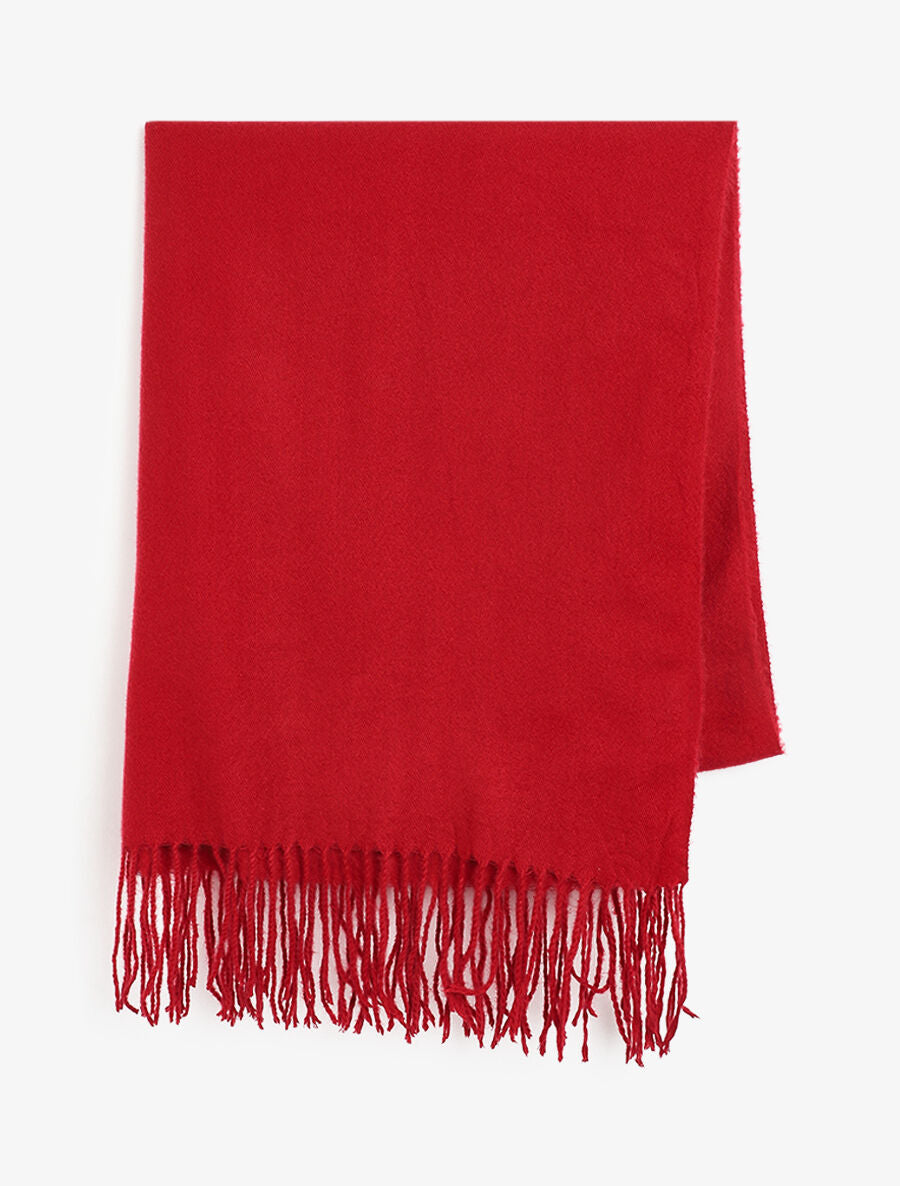 Echarpe en laine mélangée - Rouge foncé - 2