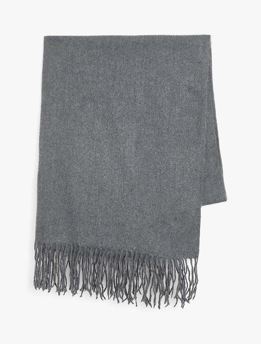 Echarpe en laine mélangée - Gris foncé - 2