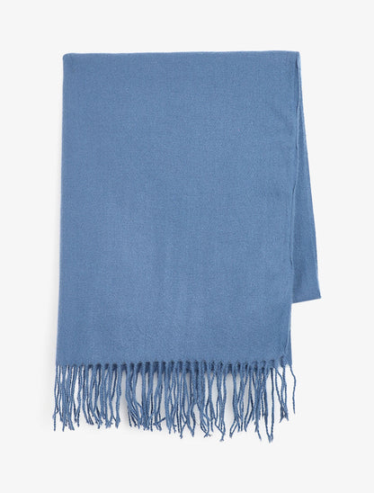 Echarpe en laine mélangée - Bleu - 2