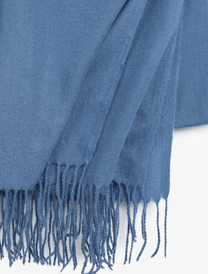 Echarpe en laine mélangée - Bleu - 3