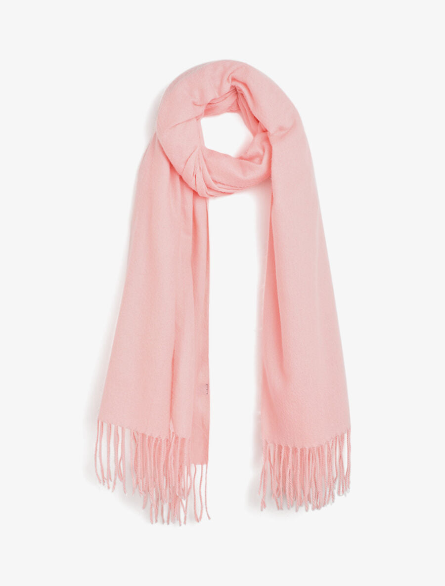 Echarpe en laine mélangée - Rose - 4